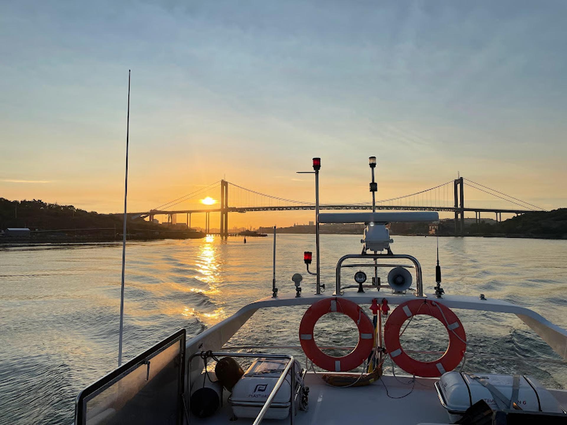 Solnedgång vid Älvsborgsbron